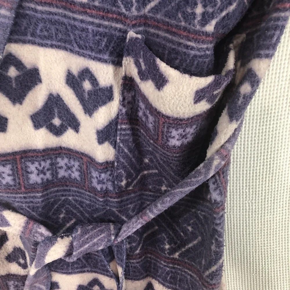 Night Gear bath robe women's large purple aztec‎ geometric patterns 50